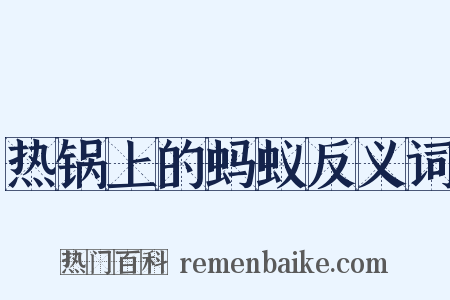 热锅上的蚂蚁反义词是什么意思的图片